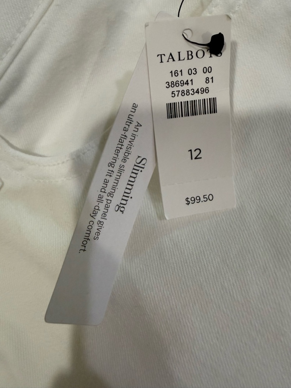 Talbots ππ White Straight Crop Jean Size 12 - Picture 8 of 16